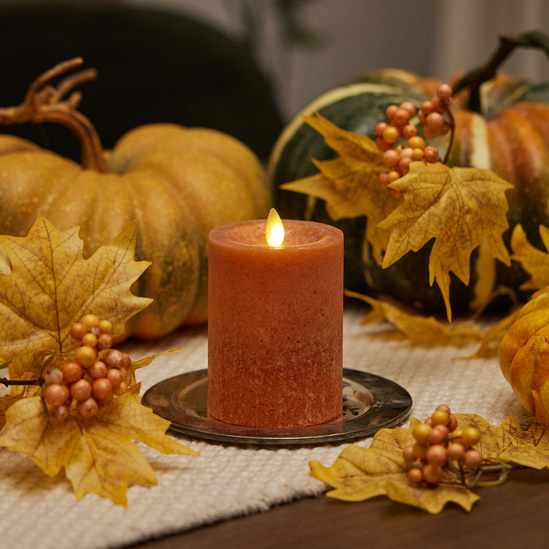 Adobe Seaglass Flameless Candle Pillar