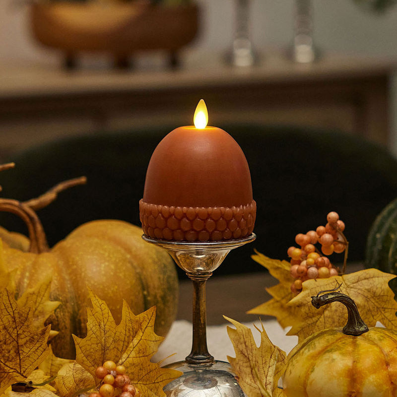 Adobe Flameless Candle Acorn