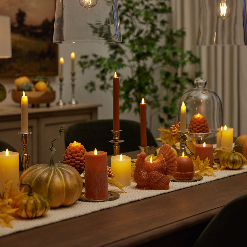 Adobe Seaglass Flameless Candle Pillar