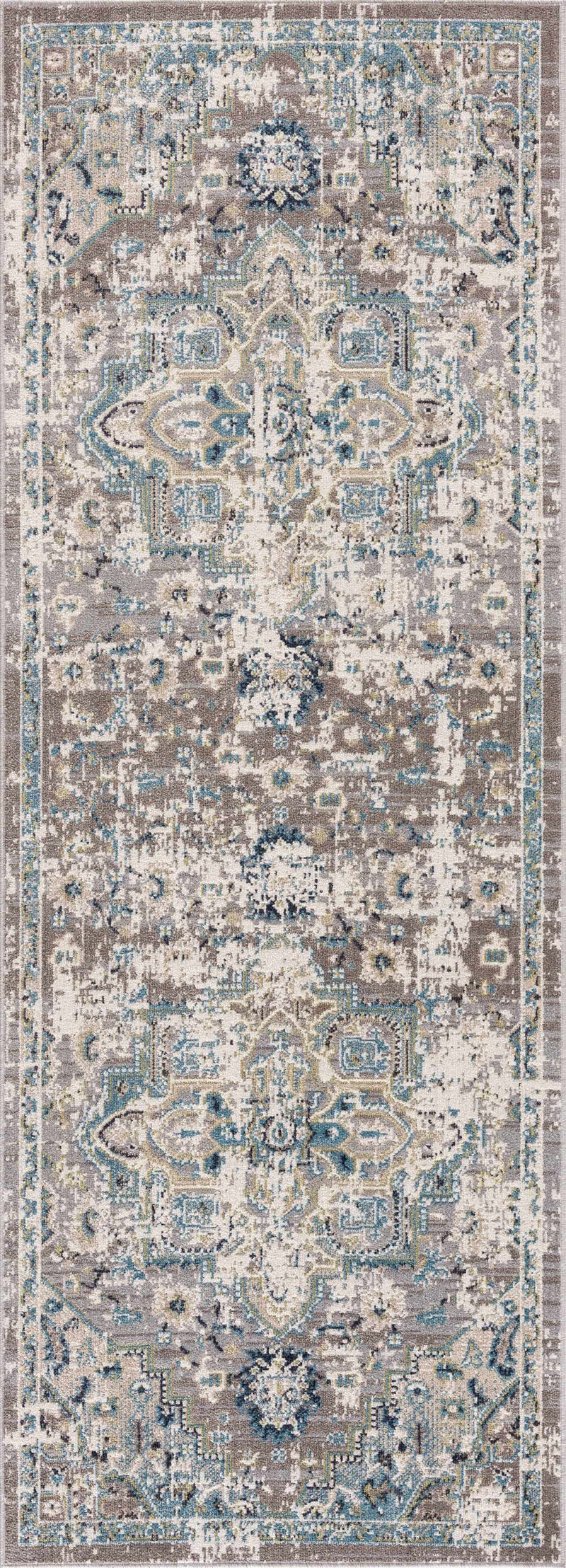 Cabacungan Gray & Blue Washable Area Rug