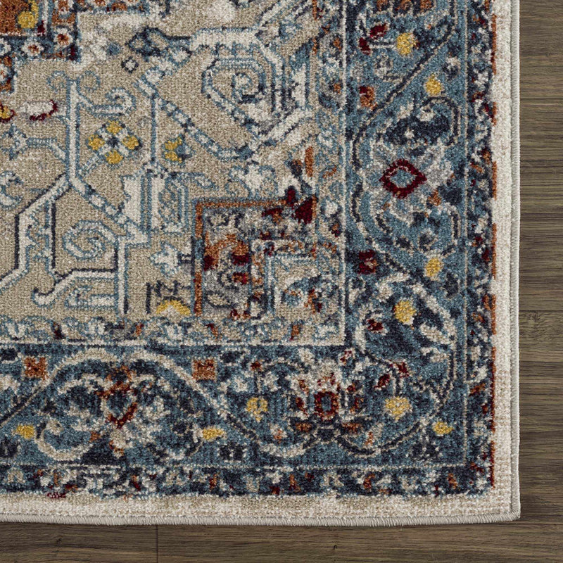 Cabacungan Blue & Rust Washable Area Rug