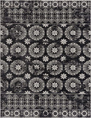 Kahraman Black & White Washable Rug