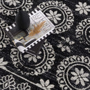 Kahraman Black & White Washable Rug