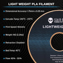 LW-PLA Filament, 1.75mm, Black & White, 1KG, Lightweight Low-Density Active Foaming PLA for 3D Print RC Planes Drone Parts
