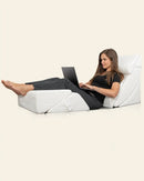 LX13 6-Piece Post-Surgery Recovery System, Orthopedic Bed Wedge Pillow Set, Pebble White by Lunix