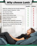 LX13 6-Piece Post-Surgery Recovery System, Orthopedic Bed Wedge Pillow Set, Stone Navy with Aloe Vera by Lunix
