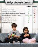 LX15 14pcs Modular Play Couch, Stone Gray