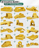 LX15 14pcs Modular Play Couch, Amber Yellow