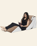 LX5 4-Piece Support for Shoulder & Upper Body Rest, Orthopedic Bed Wedge Pillow Set, Almond Brown by Lunix