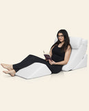 LX5 4-Piece Support for Shoulder & Upper Body Rest, Orthopedic Bed Wedge Pillow Set, Pebble White by Lunix