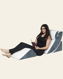 LX5 4-Piece Support for Shoulder & Upper Body Rest, Orthopedic Bed Wedge Pillow Set, Arctic Navy by Lunix