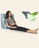 LX8 4-Piece Support for Nighttime Digestive Discomfort & Easier Breathing, Wedge Pillow Set, Cloud Gray with Aloe Vera by Lunix