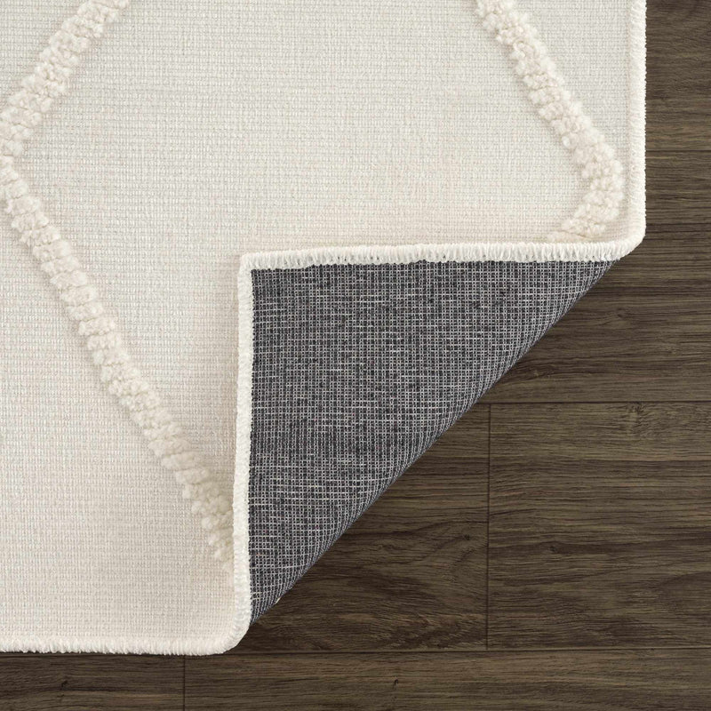 Amani White Washable Area Rug