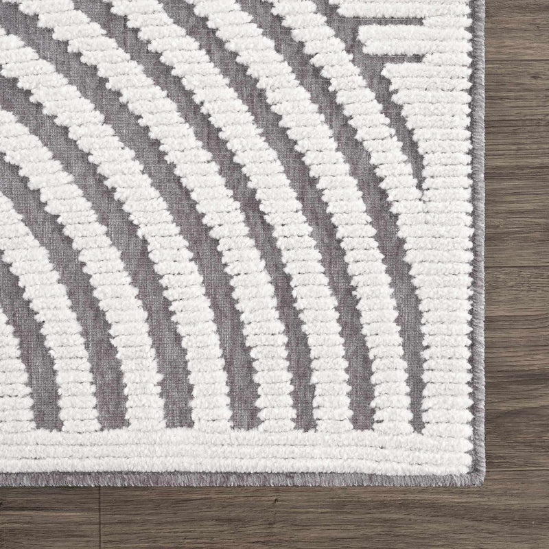 Deron Gray Washable Area Rug