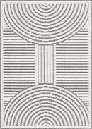 Deron Gray Rainbow Washable Rug