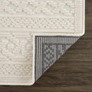 Fadey White 3D Washable Rug