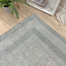 Alfa Rich Light Gray Area Rugs for Living Room Bedroom Decor Cotton Washable Pet Friendly