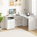 L-Shaped Computer Desk with Letter File Drawer by LJGDeals