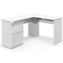 L-Shaped Computer Desk with Letter File Drawer by LJGDeals