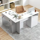L-Shaped Computer Desk with Letter File Drawer by LJGDeals