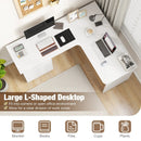 L-Shaped Computer Desk with Letter File Drawer by LJGDeals