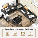 L-Shaped Computer Desk with CPU Stand Power Outlets and USB Ports by LJGDeals