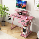 L Shaped Gaming Desk with Outlets and USB Ports by LJGDeals