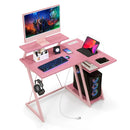 L Shaped Gaming Desk with Outlets and USB Ports by LJGDeals