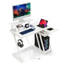 L Shaped Gaming Desk with Outlets and USB Ports by LJGDeals