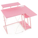 L Shaped Gaming Desk with Outlets and USB Ports by LJGDeals