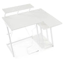 L Shaped Gaming Desk with Outlets and USB Ports by LJGDeals