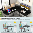 L-shaped Computer Desk with Power Outlet and Monitor Stand by DirectDeals