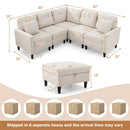 L-shaped Sectional Corner Sofa Set with Storage Ottoman by LJGDeals