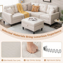 L-shaped Sectional Corner Sofa Set with Storage Ottoman