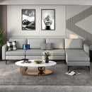 Modular L-shaped Sectional Sofa with Reversible Ottoman and 2 USB Ports by LJGDeals