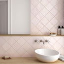Soft Pink 5x5 Glossy Subway Ceramic Tile (57 pack, 10.76 sq ft/case)