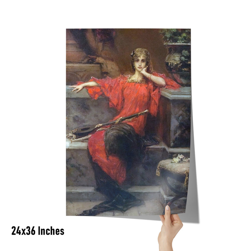 "Lady in Red" by Talbot Hughes Matte Poster