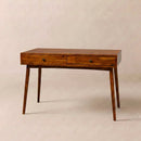 Acacia Lagom 48" Solid Wood Work Desk with Drawers for Functional Home Office by Megsu