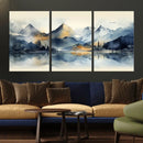Lake Abstract Mountain Wall Art Canvas Print