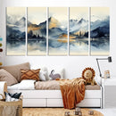 Lake Abstract Mountain Wall Art Canvas Print