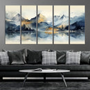 Lake Abstract Mountain Wall Art Canvas Print