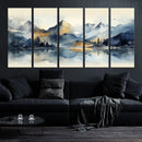 Lake Abstract Mountain Wall Art Canvas Print