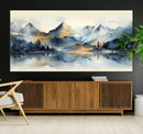 Lake Abstract Mountain Wall Art Canvas Print