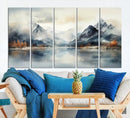 Lake Mountain Abstract Wall Art, Framed Lake Mountain Modern by MyGreatCanvas | Canvas Wall Art Prints | Photo Prints & Wall Decor