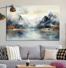 Lake Mountain Abstract Wall Art, Framed Lake Mountain Modern