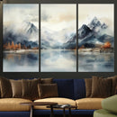 Lake Mountain Abstract Wall Art, Framed Lake Mountain Modern by MyGreatCanvas | Canvas Wall Art Prints | Photo Prints & Wall Decor