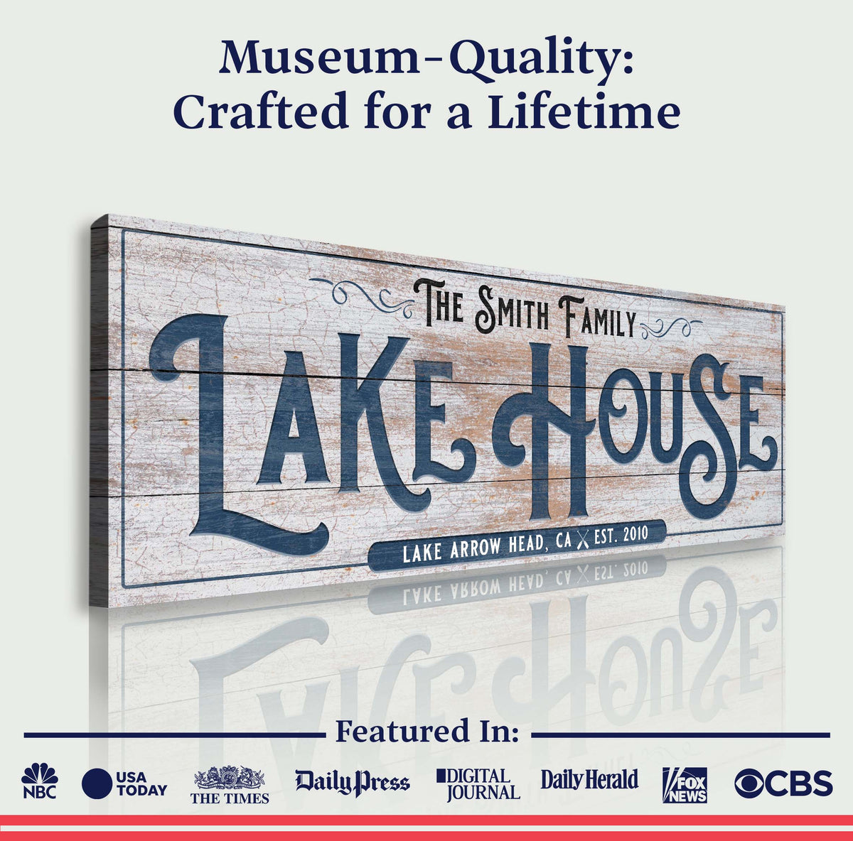 Personalized Lake House Sign III, photo 4 of 8