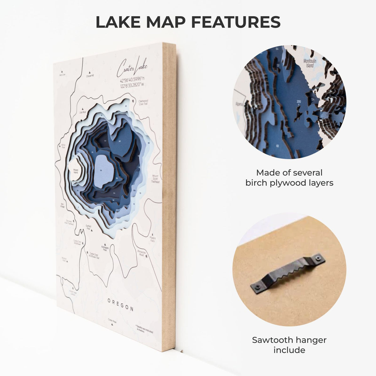 Crater Lake Wall Art, packed in its shipping crate