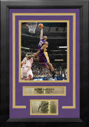 Kobe Bryant Slam Dunk Los Angeles Lakers 8" x 10" Framed Basketball Photo with Engraved Autograph by Dynasty Sports & Framing