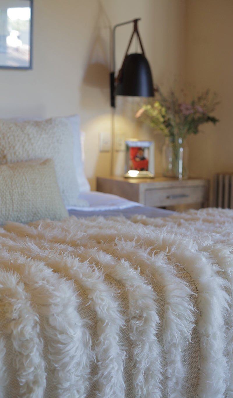 Lambskin Full Striped Blanket, photo 4 of 9